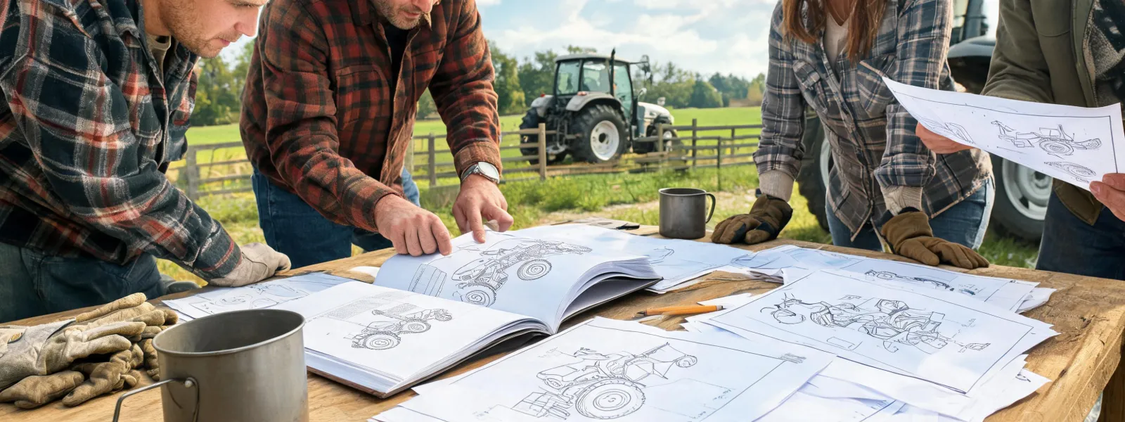 Procurement discussion with tractor documents